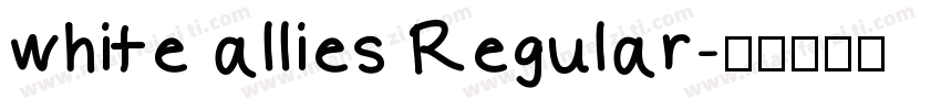 white allies Regular字体转换